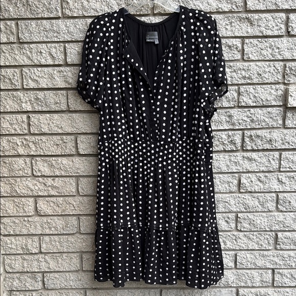 Anthropologie The Somerset Mini Dress Black and White Mini Dress 2X - Picture 2 of 10